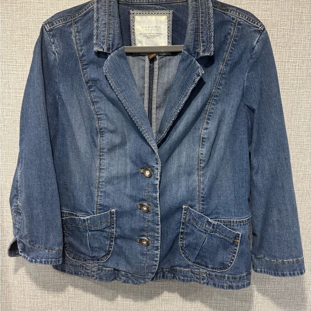 Sonoma Denim Jacket-3/4 sleeve-Size L
